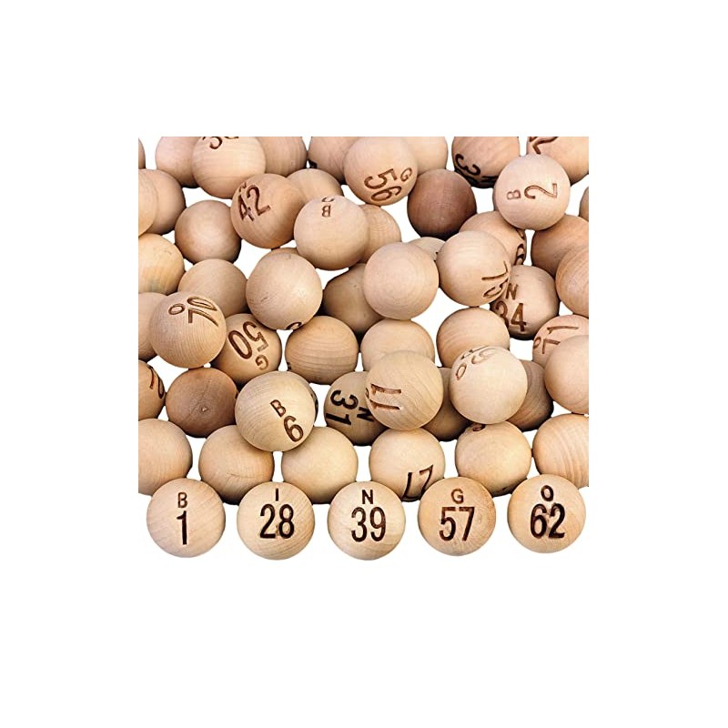 S&S Worldwide - mp-W9509 Wooden Bingo Balls (Pack of 75)