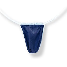 Aducare Disposable 30 Pieces (Paper Pants) One Size Fits Most, T-back Panties, Navy Blue (For Beauty Salons, Massage Parlors/Travel, Hospitalization, Disasters, Nursing Care/Paper Shorts, Paper Pants