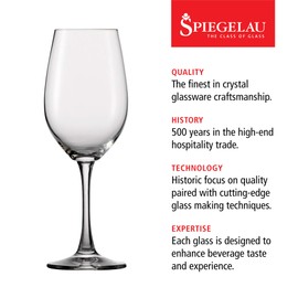 Spiegelau Winelovers White Wine Glasses, Set of 4, European-Made No-Lead Crystal, Classic Stemmed, Dishwasher Safe, Professional Quality Wine Glass Gift Set, 13.4 oz