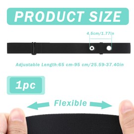 Heart Rate Monitor Chest Replacement Strap, HR Sensor Belt Compatible with Equipment Wahoo Garmin Polar, Elastic Sport Adjustable Soft Chest Mount Straps Bands for Run Cycling, Buckle Distance 1.77"