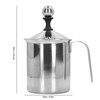 Manual Milk Frother, 27oz Stainless Steel Hand Pump Milk Frother