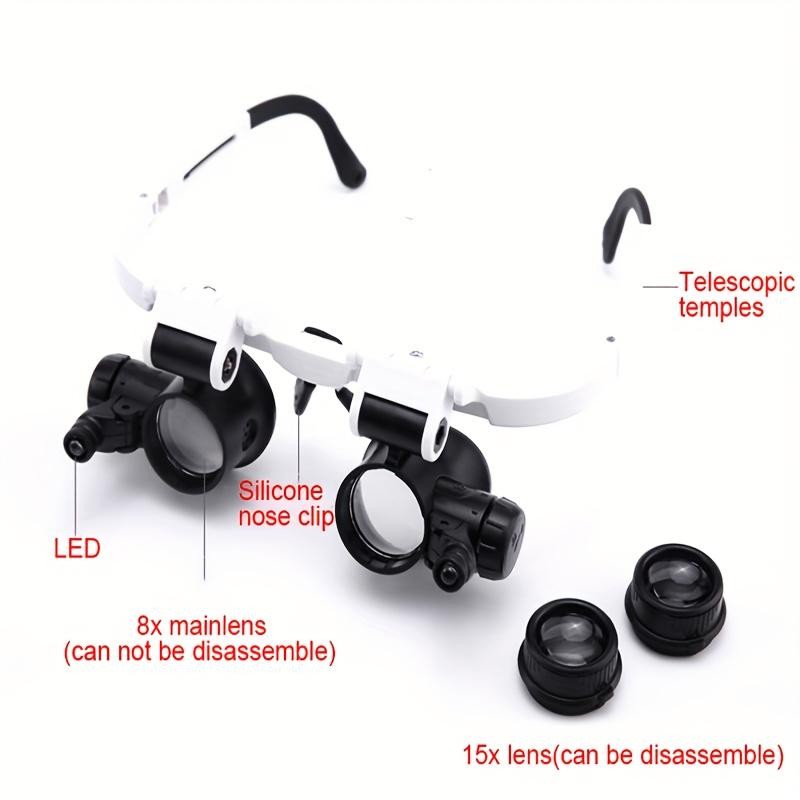 High Definition Optical Head Wearing Magnifying Glass, with 8x, 23x