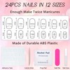 Ladiery French Press on Nails Medium Square, Pink Glitter Reusable