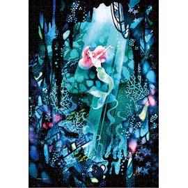 Jigsaw Puzzle Little Mermaid Surely Nice Places... [Stained Art] Tight 500 Pieces (25 x 36 cm)