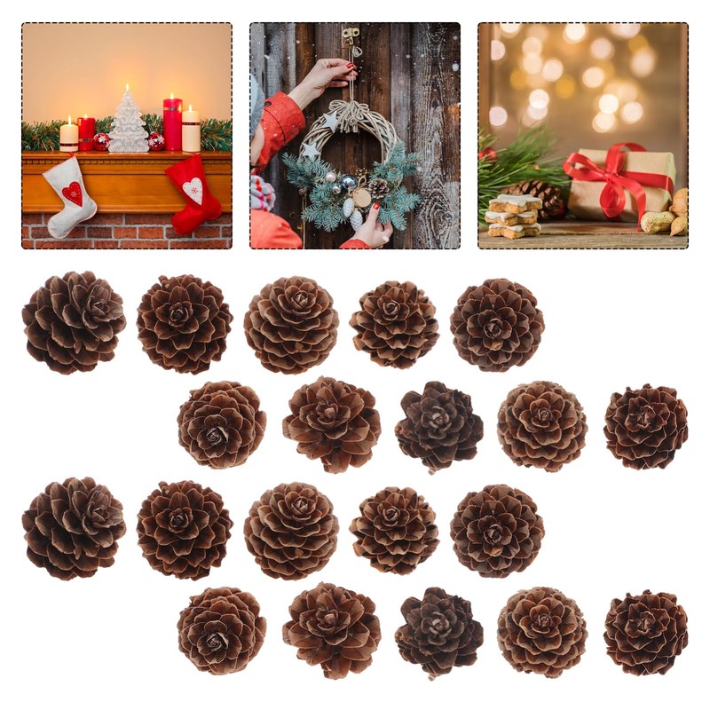 GRIRIW 100pcs Pine Cones Decorations - Natural Pine Cones Bulk