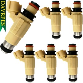 DAVRPES 6PCS 69J-13761-00-00 Fuel Injectors Fuel Spray Nozzle 4 Holes Disc Engine For Yamaha F200 200HP F225 225HP Four Stroke Outboard 2002-2012 Replace#CDH240｜69J137610000