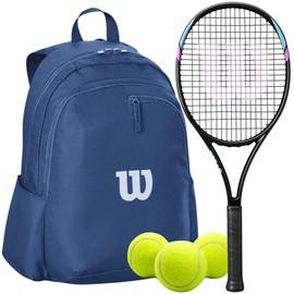 Wilson Six LV Tennis Racquet Bundled with a Wilson Advantage 2.5 Tennis Backpack – Optional Accessories