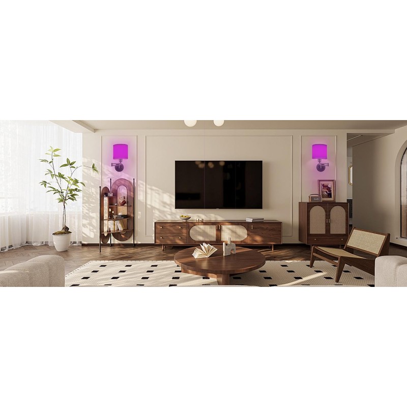 GOODATE Battery Operated Wall Sconce with Remote Control, 15 Colors