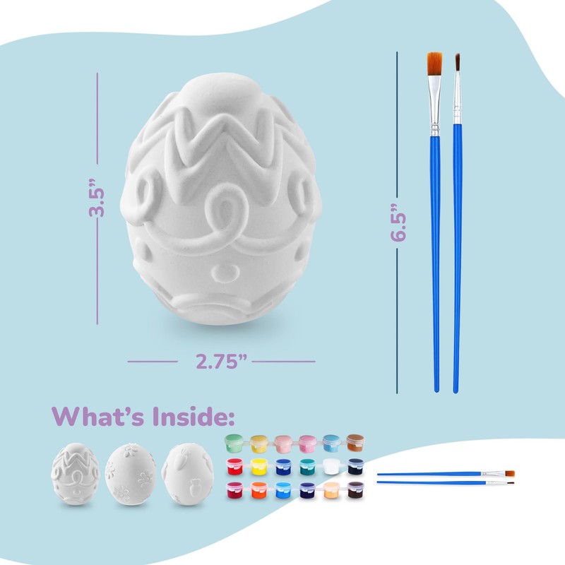 ArtCreativity ArtCreativity 3D Easter Egg Painting Kit - Easter Craft