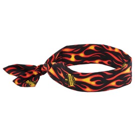 Ergodyne unisex-adult Chill-Its 6700 Evaporative Cooling Bandana, Flames, One Size