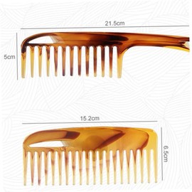 Beavorty 2sets Men's Hair Comb Wide Tooth Brush Styling Tool Pp Material 2pcs*2