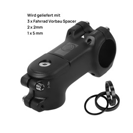 FIFTY-FIFTY Bicycle Stem with 31.8 mm Handlebar Clamp, Aluminium Alloy Handlebar Riser Bicycle, 7 Degree Short Handlebar Stem Suitable for Mountain Bike, Road Bike, E-Bike (70 mm)