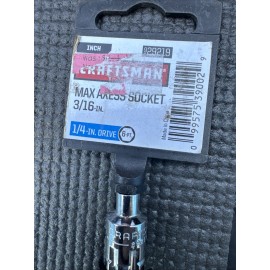 Craftsman New Craftsman Max Axess 1/4" Inch Drive Sockets Pass Through 3/16" Nos 29219