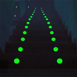 SZFUDIGO Non-Slip Strips, Non-Slip Shower Stair Treads Pads, Anti Stairs, Non-Slip Strips, 24 Pieces, Size 20 x 2 cm (Fluorescence, Circle: 10 x 10 cm x 20 Pieces)