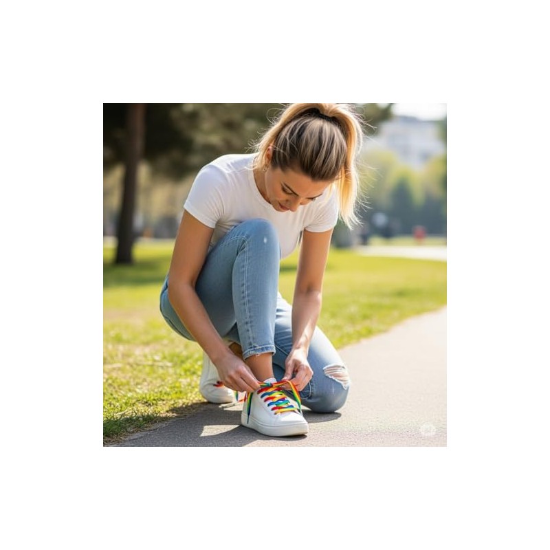 FeetPeople Round Laces, Carolina Blue with White Chip, 72 in.