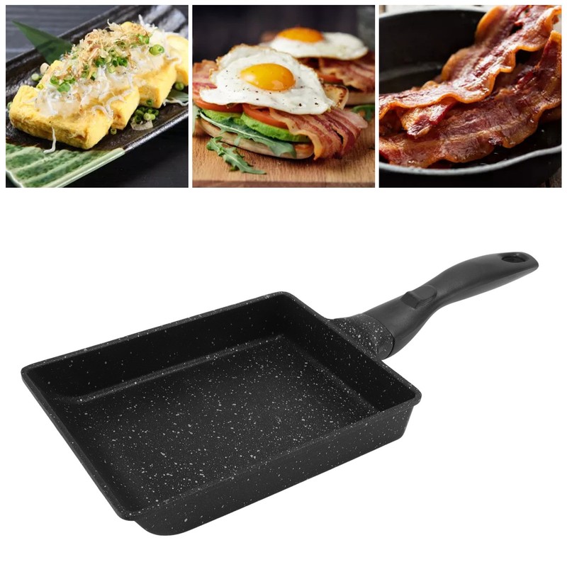 Rectangular Frying Pan Thickened Aluminum Alloy Nonstick Coating Cooking Pan