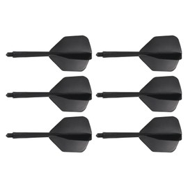 M METERXITY 6 Pack Integrated Dart Shaft and Flights-2BA Screw In-one Dart Flight, Plastic Anti-Fall, Apply to Soft Tip Darts and Steel Tip Darts (2BA, Black)