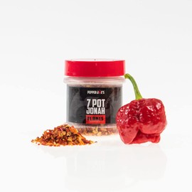 Pepper Joe’s 7 Pot Jonah Pepper Flakes – Extremely Hot Chili Pepper Flakes – 1/2oz Shaker Jar – Pure Crushed Hot Pepper Flakes for Spicy Cooking (2 Pack)