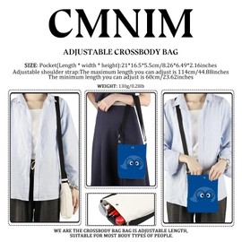 CMNIM Cartoon Sadness Emotional Gifts Inside Sadness Character Crossbody Bag Out Movie Inspired Gifts for Fan Cross Body Bag (SADNESS CB)