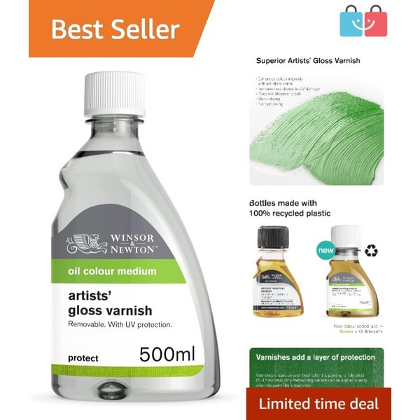 Protective Gloss Varnish 500ml for Oil and Acrylic Paintings -