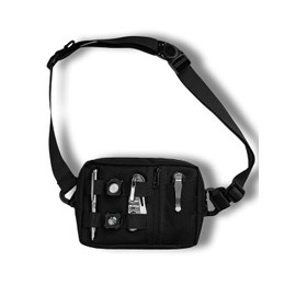 VIPERADE CHW2 Men's Bum Bag with 7 Pockets, Utility EDC Belt Bag, Outdoor Waist Bag, Adjustable Strap, Nylon Fanny Pack Waist Bag for Travel, Hiking, Camping, Black, black, Bum Bag Men, EDC Belt Bag