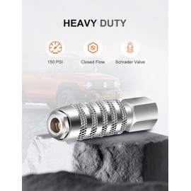 SAFELIFE Locking Air Chuck Double Jaws Lock on Tire Chuck Close Flow Air Chucks for Tires Heavy Duty-Won't Leak or pop Off - Rated to 150 PSI