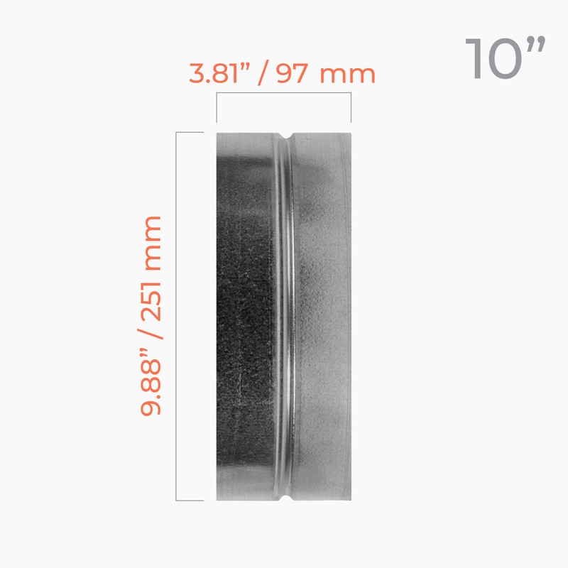 HVAC OV 10 Inch Galvanized Metal Duct Connector for HVAC