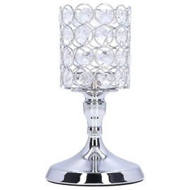Soporte de candelabros de Cristal Plateado, candelabros de candelita Centros de Mesa de Boda Velas Candelabro para decoración del hogar Comedor