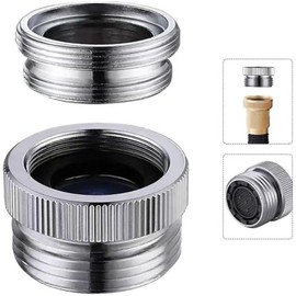 Faucet Adapter with Aerator, 3/4 Inch Garden Hose Connector, Kitchen Brass Faucet to Garden Hose Adapter