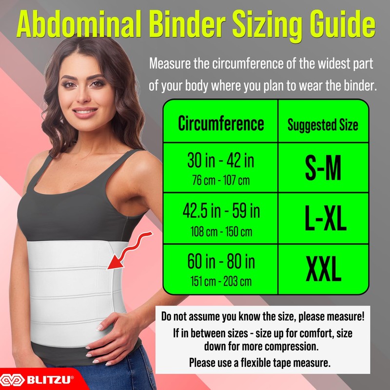 Abdominal Binder for Women & Men Post Surgery Recovery, 12