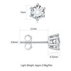 GW Moissanite Earrings 925 Silver 18 Carat Gold-Plated Women's Stud