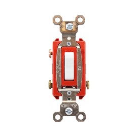Legrand Pass & Seymour PS20AC3W 20 Amp 120/277V Industrial Extra Heavy-Duty Specification Grade Toggle Switch, 3-Way, Back and Side Wire, White (1 Count)