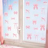 28PCS Pink Bow Wall Stickers Light Pink Bow Knot Wall