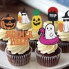 Summerween Cupcake Topper Spooky Party Decoration Summer Ghost Beach Boo