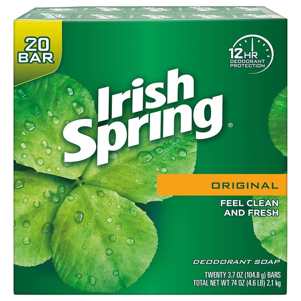 Irish Spring Original Deodorant Soap 20 x 3.75 oz. Soap Unisex