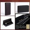 Riolune Men's Round Zipper Long Wallet, Black