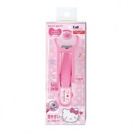 Kai Corporation KK2509 Hello Kitty Nail Clipper with Loupe Nail Clipper Curved Blade, Made in Japan