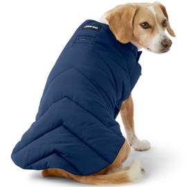 Lands' End Dog Puffer Vest Deep Sea Navy Small