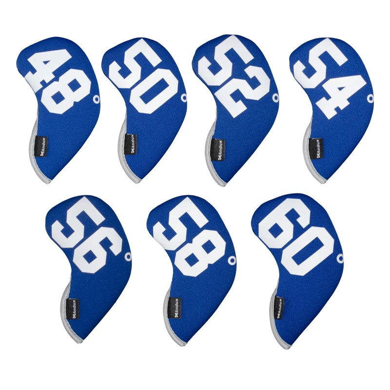Andux 7Pack Golf Wedge Irons Club Head Covers with Degree