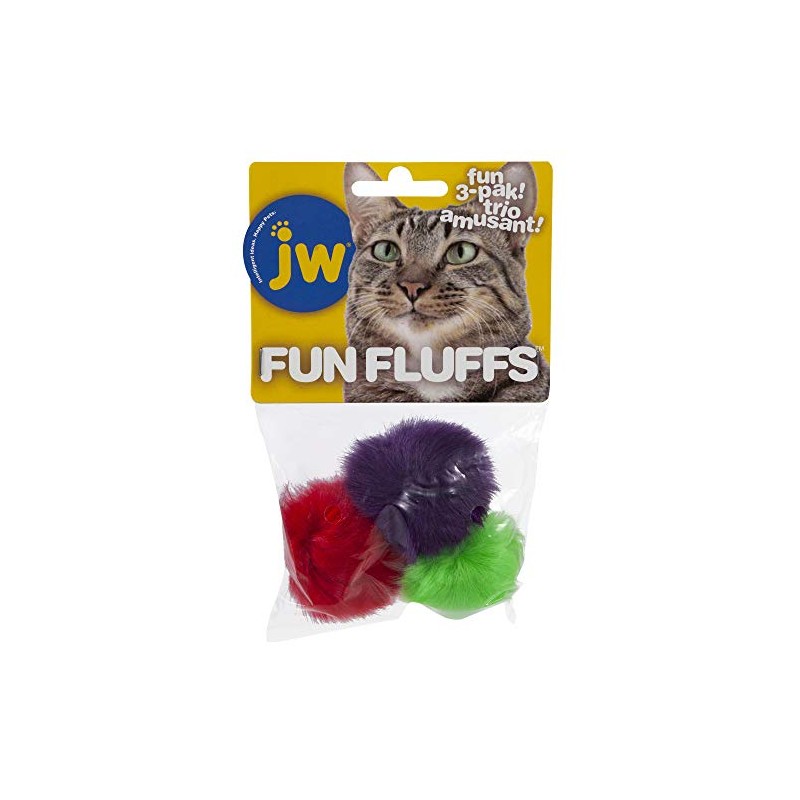 JW Cat Fun FLUFFS Toy,Assorted