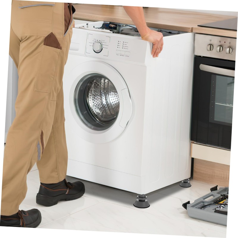 Mipcase 4 pcs Adjustable Slip Washing Machine Foot Pads for