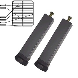 2PCS Metal Adjustable Legs for Bed Furniture Hardware Cabinet Foot Legs feet Support/Heavy Duty Easy Install Bed Center Frame Slat Support Leg(5.9"-8.7" Height)