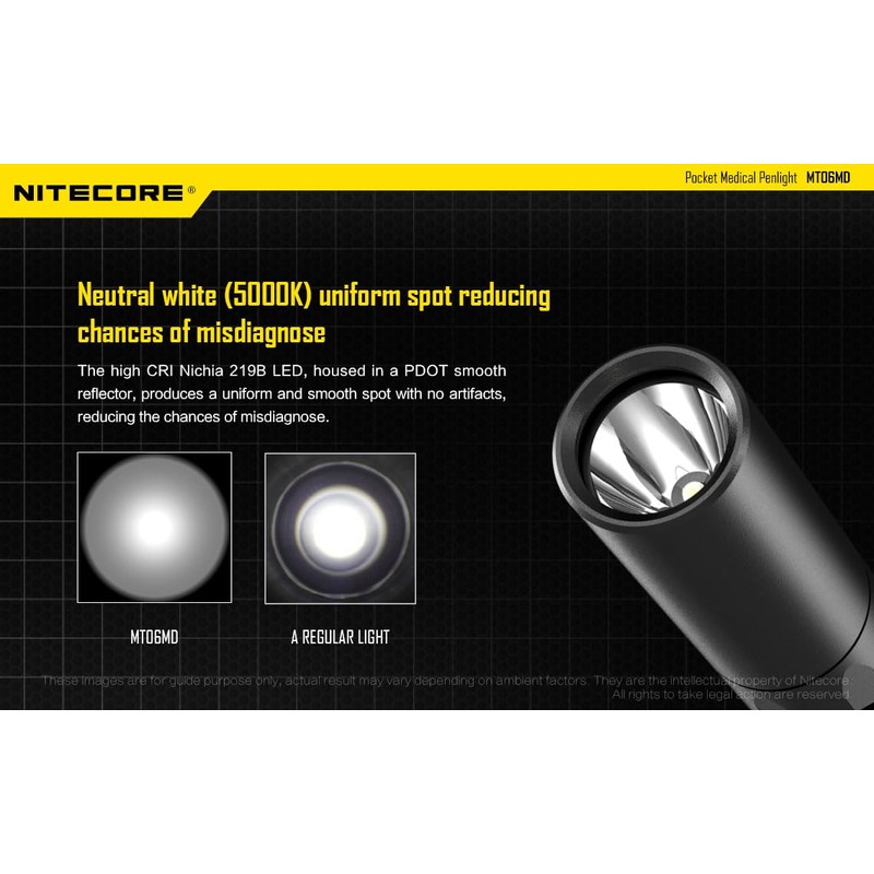 Nitecore MT06MD Penlight Flashlight, 180 Lumen LED for Medical Doctors,