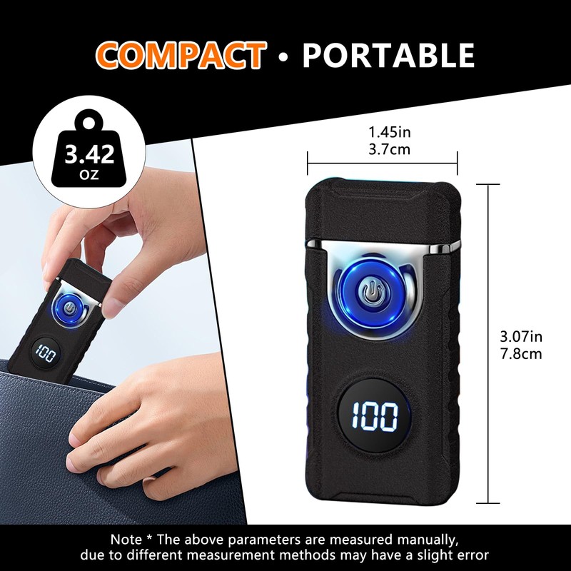 SKRFIRE Electric Lighter Windproof, Flame Electric Lighter Plasma-Flame Arc Lighter