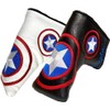 Putter Cover Headcover Pin Fit Scotty Cameron Odyssey USA Flag Model USA Star Magnetic Closure (Black)