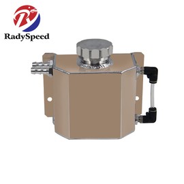 RadySpeed Universal Aluminum 1000ml Coolant Radiator Overflow Recovery Water Tank Bottle