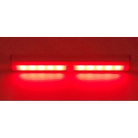 Lock Connection™ - LED Motion and light activated cabinet light. Stick-on Anywhere/Battery Operated 10 LED Motion Sensor (Red Qty 3)