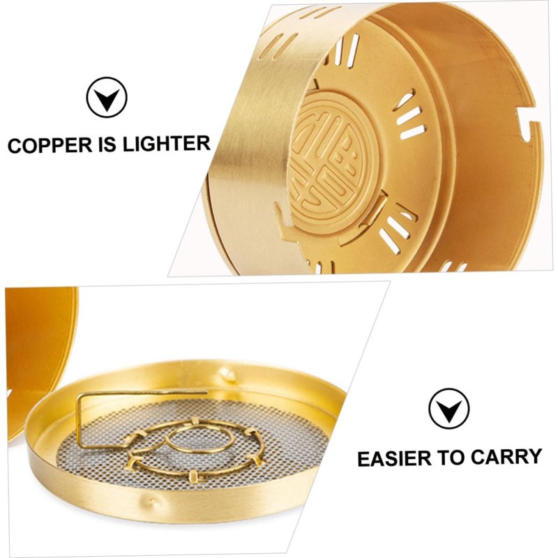 Ipetboom Copper Moxibustion Box Portable Moxa Therapy Equipment for Relief