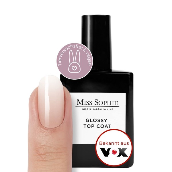 MISS SOPHIE'S Top Coats for Nail Wraps and Nail Polish, Ultra Quick Drying with Up to 14 Days Hold