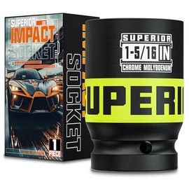 Aiourx 3/4” Drive Impact Socket, 1-5/16 Inch Deep Socket, SAE Axle Nut Socket, 6 Point, CR-MO, Automotive, Truck Maintenance, Heavy Equipment Repair